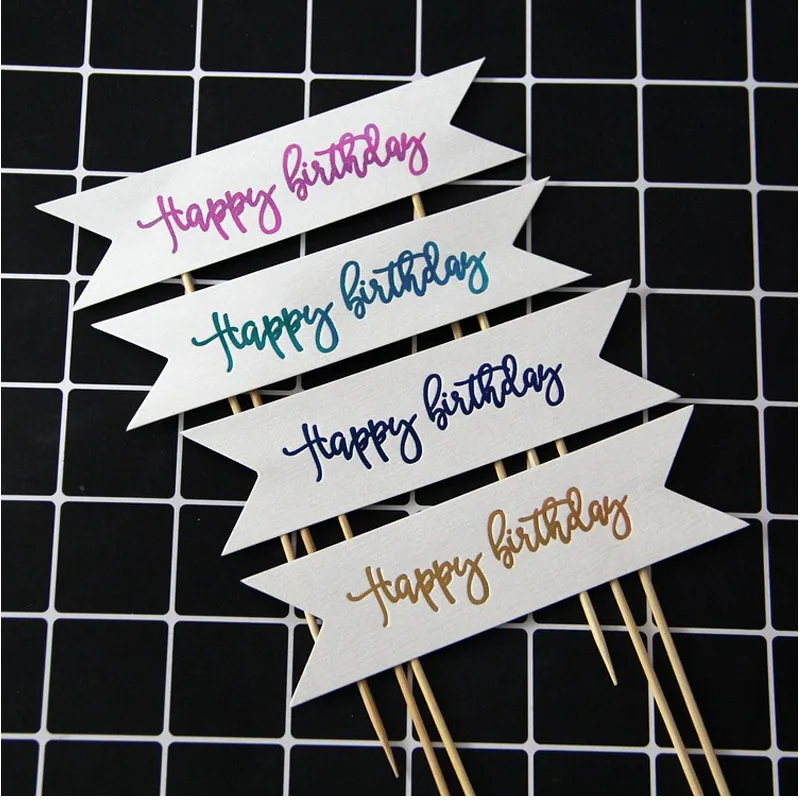

Happy Birthday Cake Topper Letter Gold Cupcake wrappers For Baby Shower Cake Topper Wedding Cake Decor Children's Party Decor