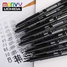 9 размеров MARVY Pigma Micron Liner Pen Набор масляных чернил водостойкая ручка для рисования маркеры манга Dessin Эскиз Маркер