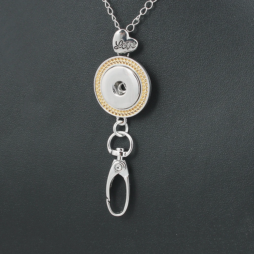 Fashion Jewelry Xinnver Snap Necklace 55CM Link Chain Pendant Necklaces