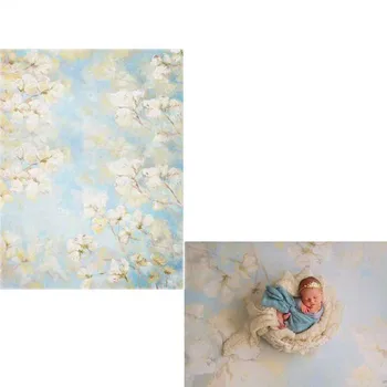 

DAWNKNOW Simple and Elegant Flower Vinyl Photography Backdrops For Baby Polyester Backgrounds For Newborn Photo Studio F1508