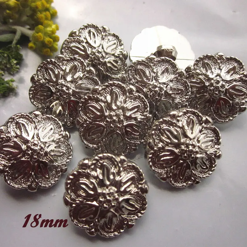 60pcs 17.5mm high quality flower fashion coat buttons for sewing craft