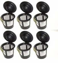 6 K-Pod Filtro De copo de Café Para Keurig Reutilizável Recarregáveis K50 & K55 Cafeteiras