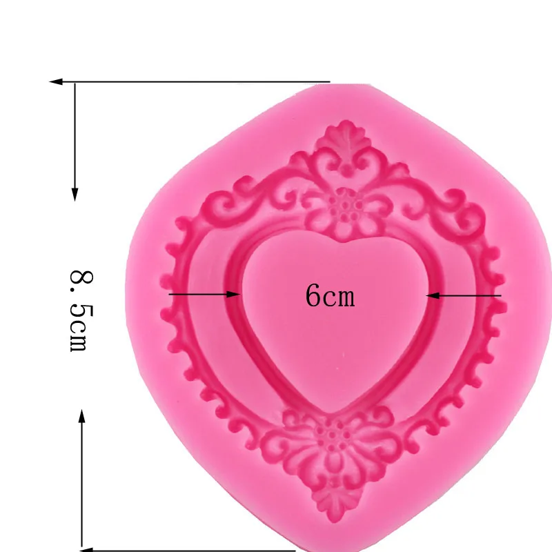 Крылья Ангела пищевой помадки торт силиконовые формы Любовь Сердце зеркало рамка в форме обратного формования Шоколадные украшения инструменты 0730