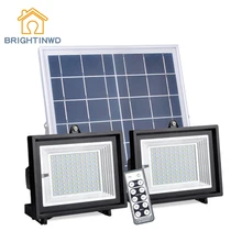 80/100 светодиодный светильник на солнечной батарее, уличный водонепроницаемый светильник с управлением+ пульт дистанционного управления, 2 лампы для тела, уличный светильник ing IP65 Светодиодный точечный светильник