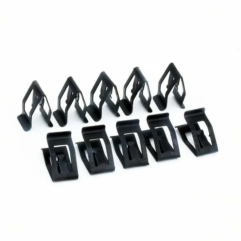 

10Pcs Universal Car Front Console Dash Dashboard Auto Trim Metal Retainer Black Rivet Fastener clip for Ford Mazda Audi Toyota