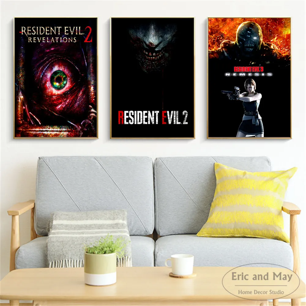 

Resident Evil Video Game Art Posters And Prints Wall Art Canvas Painting For Living Room Decoration Home Decor Unframed Quadro