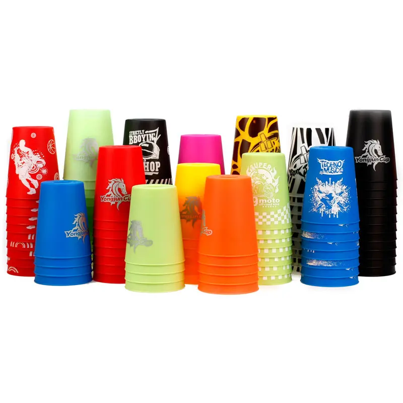 

12 Pieces Quick Stacks Cups Fast Reaction Stacking Game Sports Stacking Cups Speed Training Game Funny Indoor Sports Game