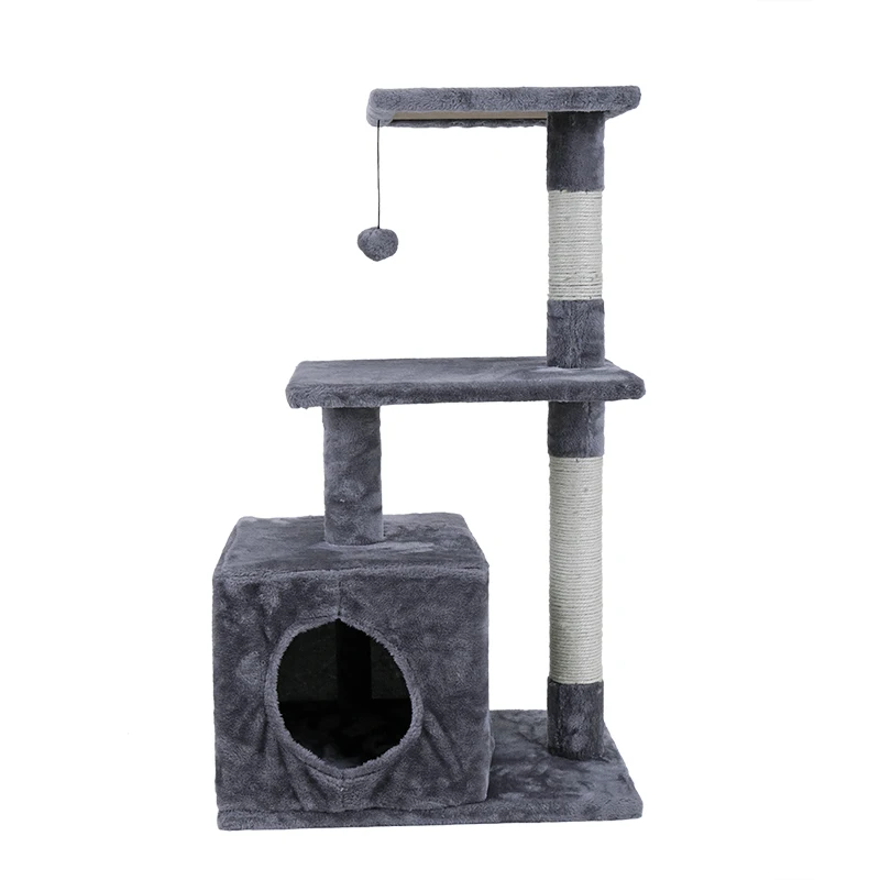 Domestic Delivery Cat Furniture Playing For Fun Cat House Sleeping Pet Scratching Post Frame Holes For Cat Playing Training
