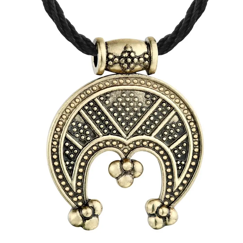 Chereda трикорн лунула женское ожерелье s защитный амулет Мужская Веревка Цепь ожерелье полумесяц подвеска с символикой викингов - Окраска металла: Bronze