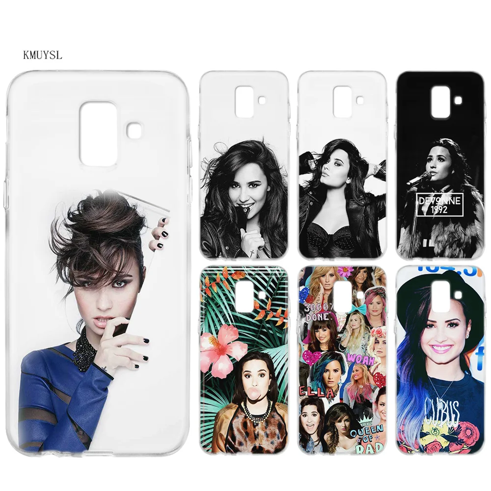

KMUYSL Demi Lovato Girl TPU Silicon Clear Soft Case Cover Shell for Samsung Galaxy A6 A8 Plus J6 J4 J8 2018