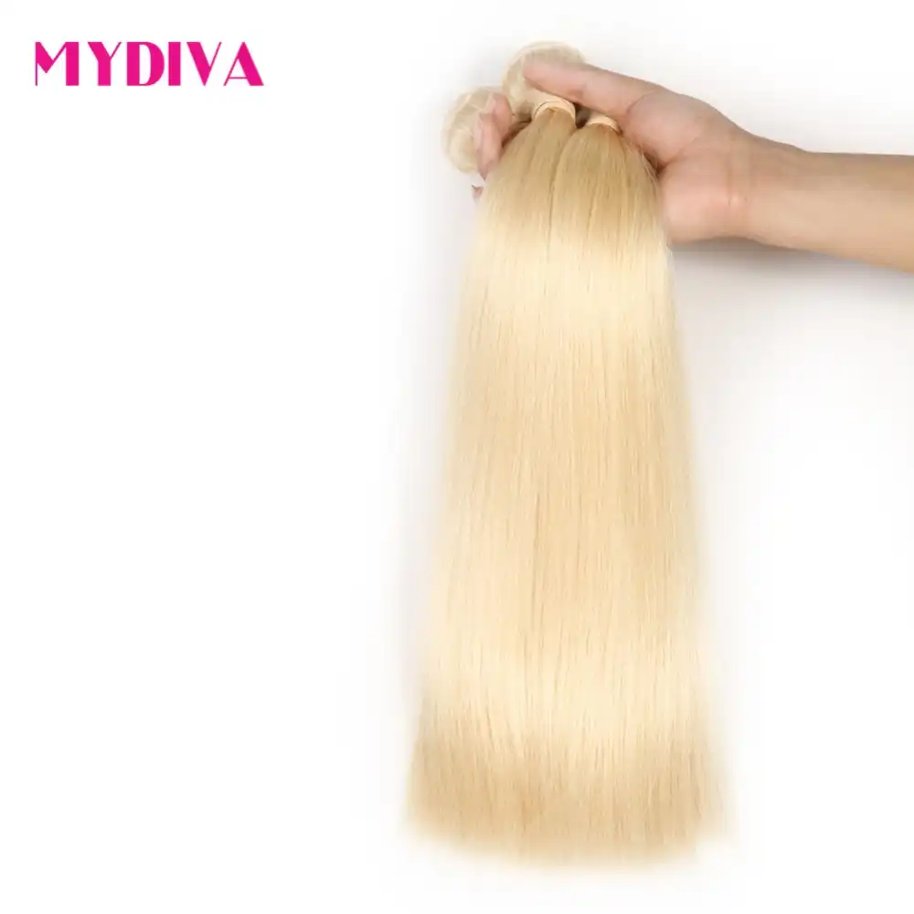 Peruvian Platinum Blonde Bundles Straight 100 Remy Human Hair