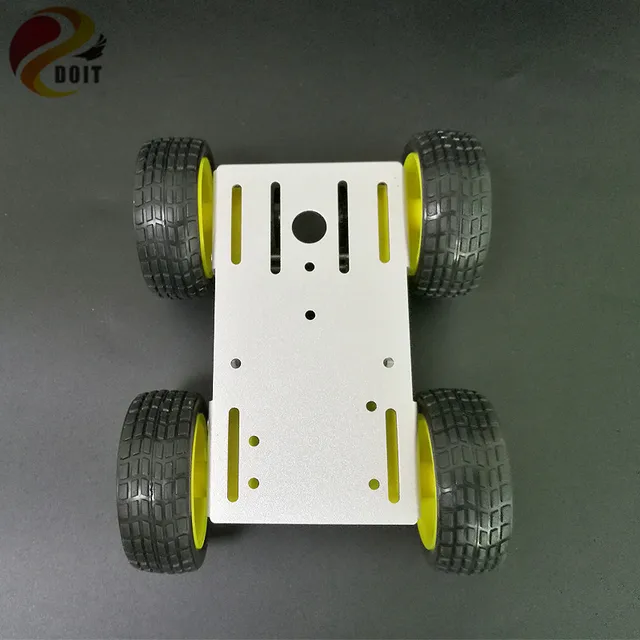 DOIT C101 4wd Smart Robot Car Kit with 4pcs TT motor, 65mm Rubber Wheel, 2mm Aluminum Chassis for DIY Robot Graduation Project