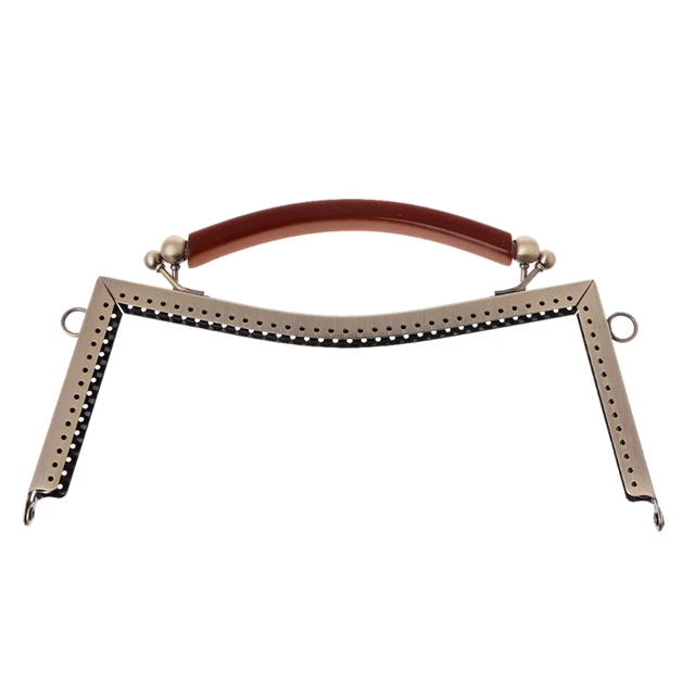 Kcnsieou 1pc Convenient DIY Purse Handbag Handle Coins Bags Metal Kiss Clasp Lock Frame 20cm