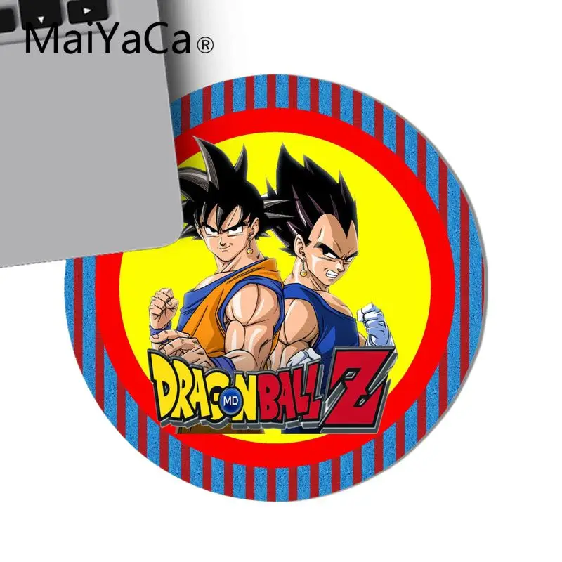 Maiyaca Dragon Ball DBZ Goku логотип DIY Дизайн Шаблон игра круглый коврик для мыши игровая мышь подкладка для коврика для ноутбука Ноутбук для геймеров коврик для стола - Цвет: 22x22cm