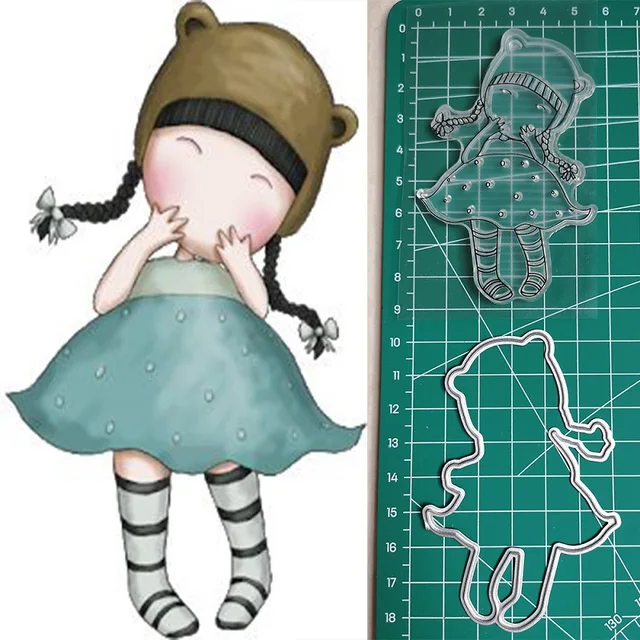 stamp and dies 2019 new metal cuttings dies DIY paper girl doll for scrapbooking and card making