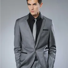 Высокий класс Best продажи темно-серый Для Мужчин's Бизнес Юбочные костюмы для женщин Slim Fit Для мужчин свадебные Костюмы с Брюки для девочек(куртка+ брюки для девочек+ галстук