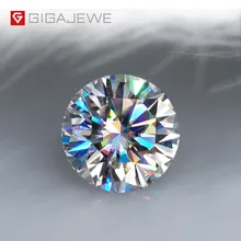 GIGAJEWE Real D Color 1-3ct Round Moissanite Top Quality Loose Diamond Test Passed Gem DIY For Jewelry Making