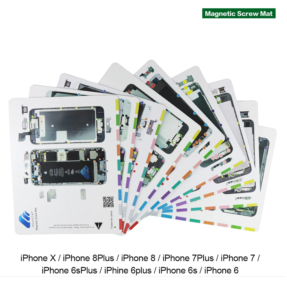 

New Professional Guide Pad for iPhone X 8 8Plus 7 7Plus 6s 6P 6 Magnetic Screw Keeper Chart Mat Mobile Phone Repair Tools