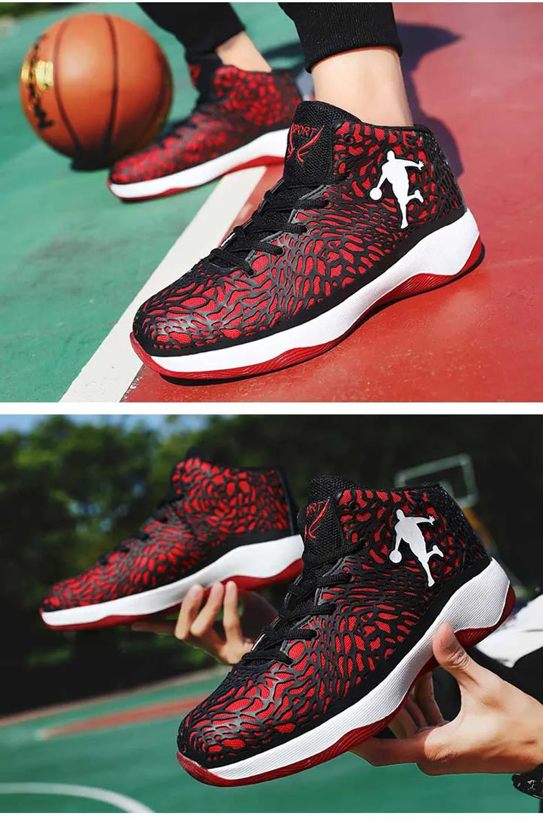 Man Light Jordan Basketball Shoes Breathable Anti-slip Basketball Sneakers Men Lace-up Sports Gym Ankle Boots Shoes Basket Homme (12)