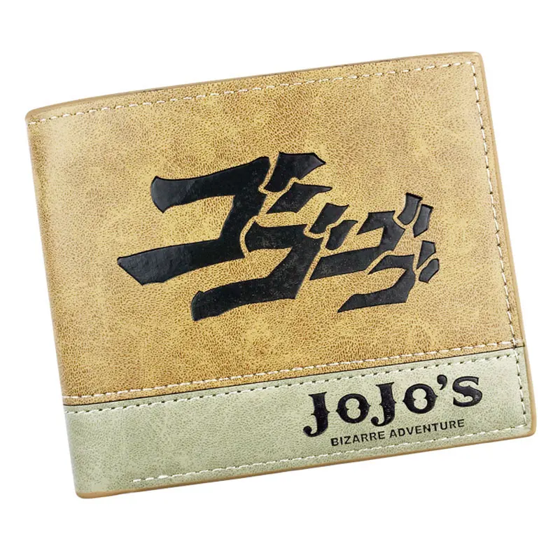 JOJO Необычные Приключения кожаные кошельки аниме мультфильм кожаный короткий кошелек с держатель для карт подарок для мужчин и женщин carteira Кошелек - Цвет: A