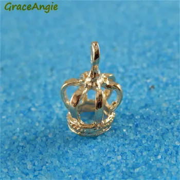 

GraceAngie Wholesale 20pcs Gold Tone Zinc Alloy 3D Hollow Princess Dream Sweet Crown Charm Pendant Finding Hot Selling Handcraft