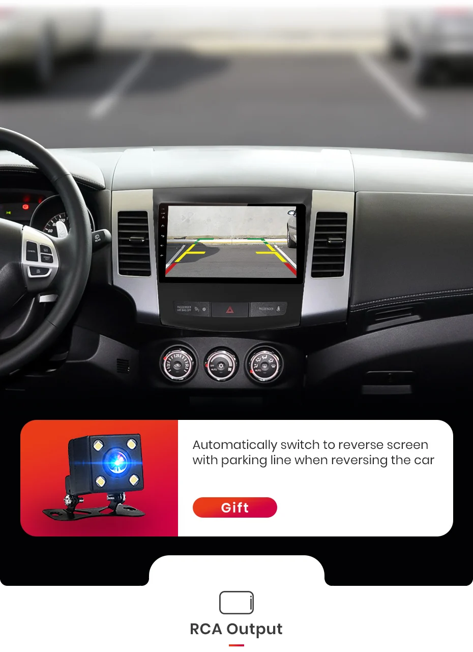 Cheap AWESAFE 2Din Headunit Android 8.1 4+64G CarPlay Radio Cassette Audio Multimedia Player For Mitsubishi Outlander xl 2 2005-2011 13