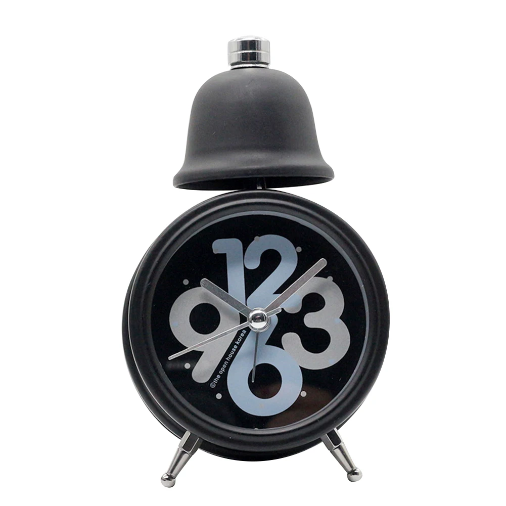 Retro American Creative Alarm Clock Single Bell Metal Alarm Clock with