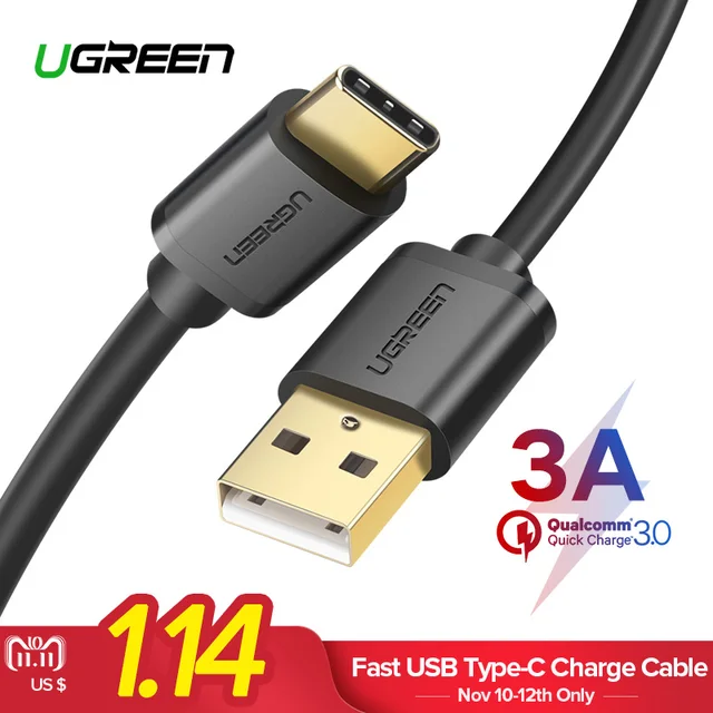 Ugreen USB Type C Кабель USB С Быстрой Зарядки Кабель для Передачи Данных Type-C USB Зарядное Устройство Кабель для NEXUS 5X, 6 P, Oneplus 2, LG для Xiaomi 4C кабель