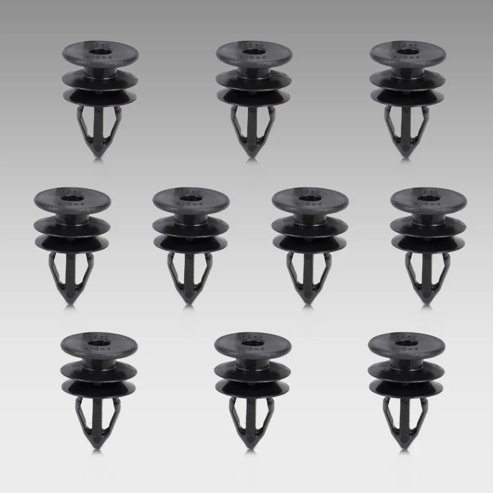 DWCX 10x Black Nylon Door Trim Panel Clips 11519031 for Chevrolet