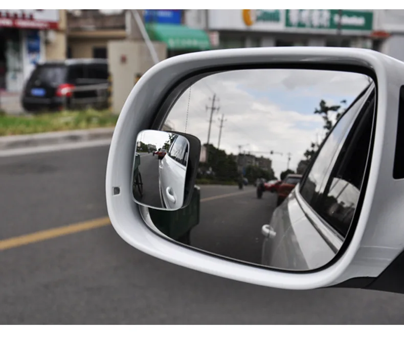 Регулируемое Автомобильное Зеркало для слепого пятна, детское автомобильное зеркало с углом поворота 360 градусов, прямоугольные выпуклые зеркала заднего вида, 2 шт