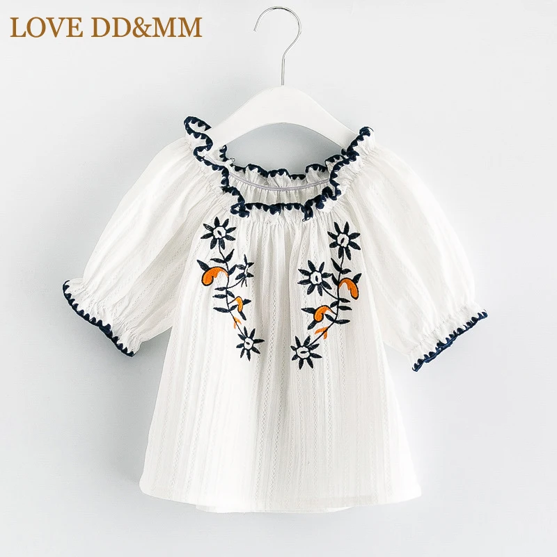 Одежда для девочек LOVE DD &amp MM футболки Новинка лета 2021 футболка с вышивкой и