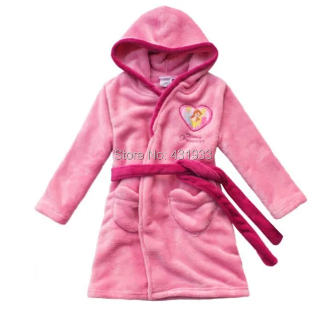 2014 Newest Princess Barbie Pattern Coral Fleece Girls Sleepwear