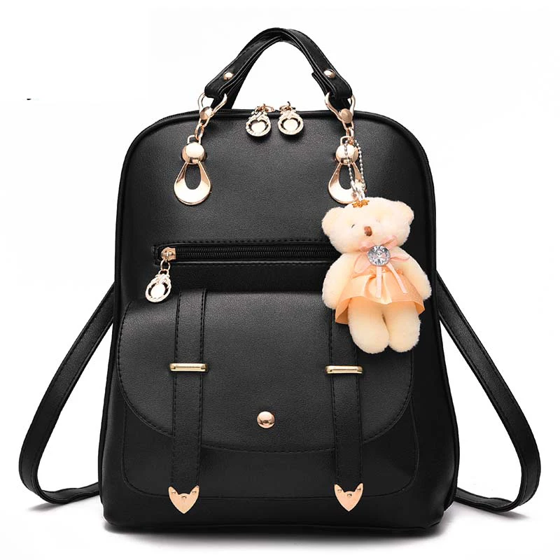 Pu Leather Woman Backpacks Student School Bag new arrival fashion women ...