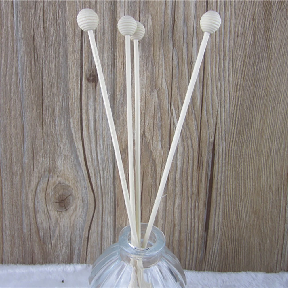 

10pcs Thread Rattan Bedroom Eco-friendly Wooden Bead Spare Long Aroma Refill Reed Diffuser Sticks Replacement Thick (no bottle)