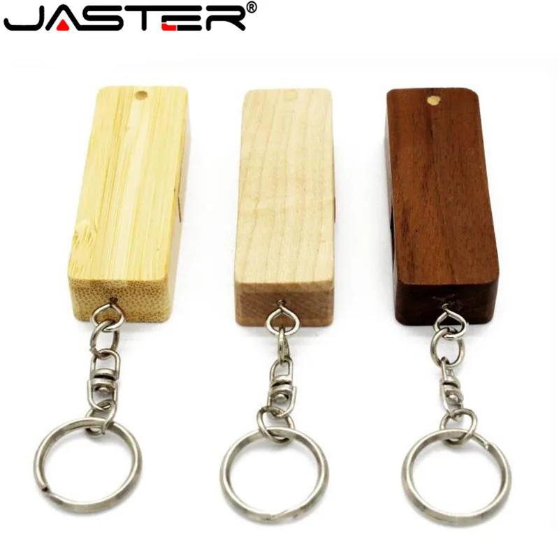 

JASTER New Custom DIY LOGO Wooden Wooden Square Swivel Usb 2.0 4GB-128GB Memory Flash Stick Pen Drive (free Shipping & Logo Fee)