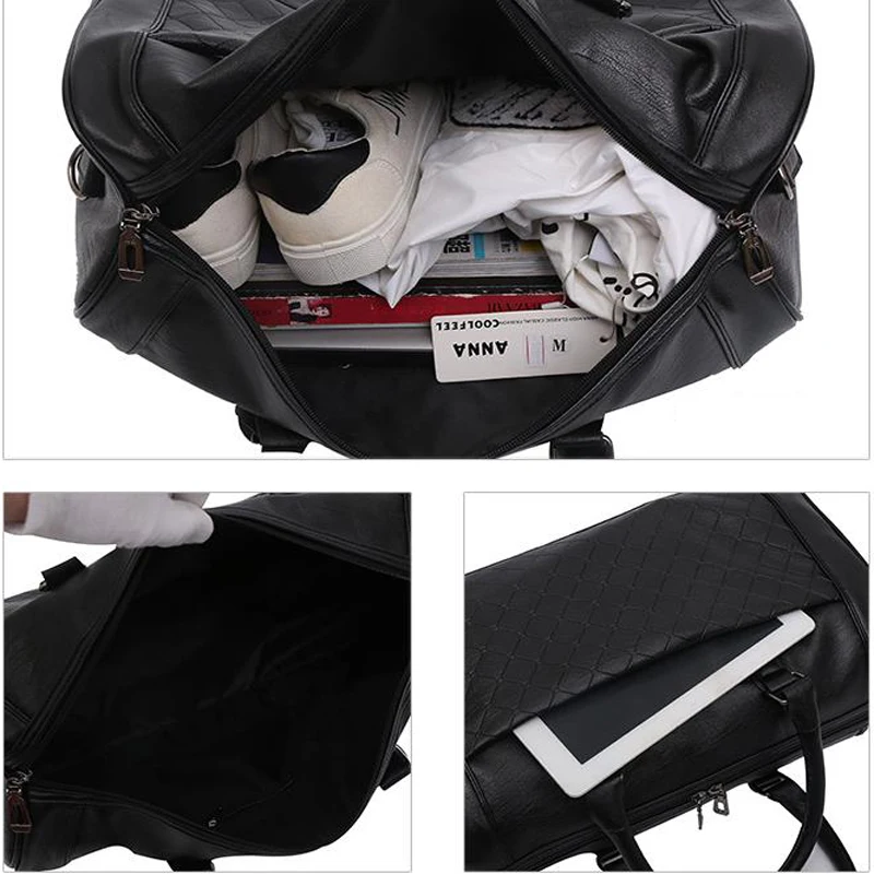 Hot Men's PU Outdoor Sports Gym Bag Multifunction Training Fitness Shoulder Bag With Shoes Pocket Women Travel Yoga Handbag Hot Men's PU Outdoor Sports Gym Bag Multifunction Training Fitness Shoulder Bag With Shoes Pocket Women Travel Yoga Handbag