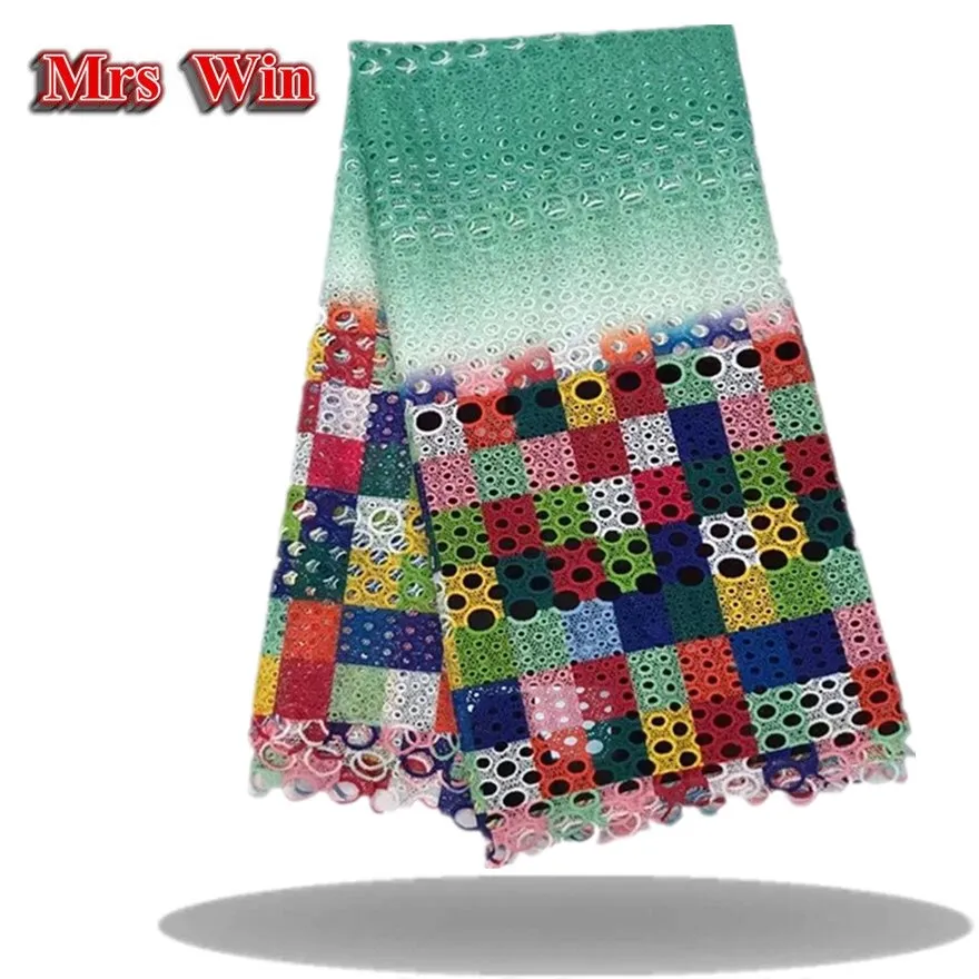 Mrs Win новейшая африканская гипюровая кружевная Королевская Синяя