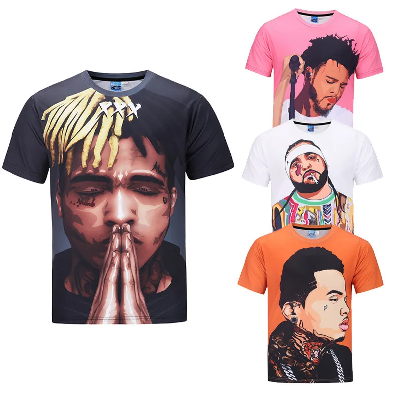 Rapper XXXTentacion Unisex 3D Print Breathable T-shirt Lovers Hip Hop Tee Top UK