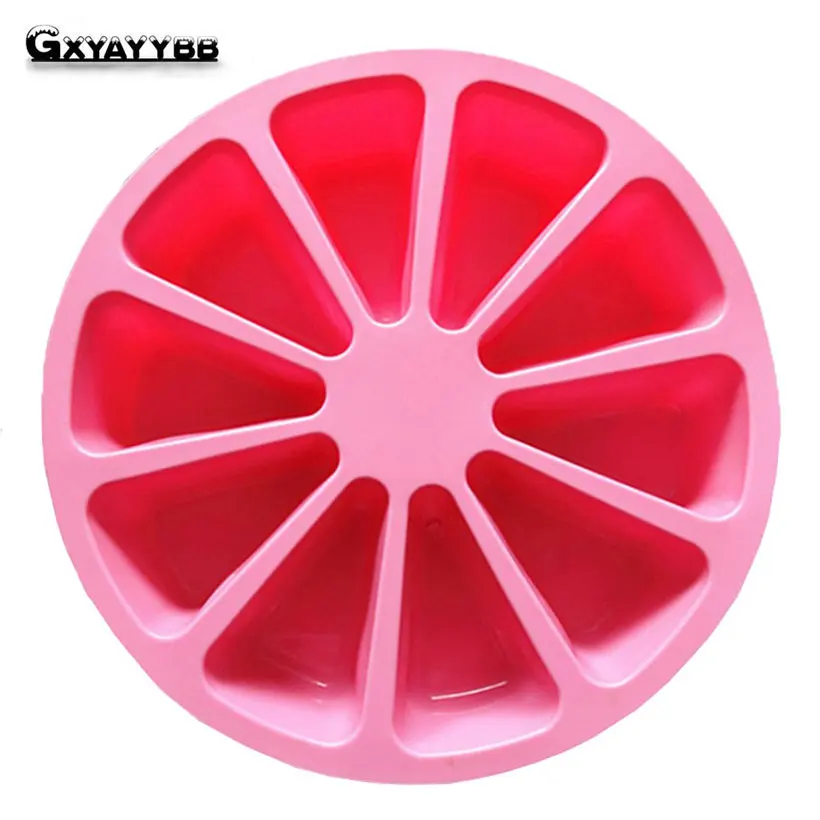 2017 Limited New Thickened Silicone Cake Baking Mold 10 Scone Triangular Norm Double sided Frying Pan