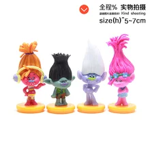 4pcs lot PVC ANIME Movie 7cm DREAMWORKS new Movie Trolls Action Figures Poppy and Branch Toys