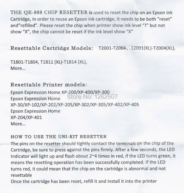 epson xp200 300 400 Chp Resetter