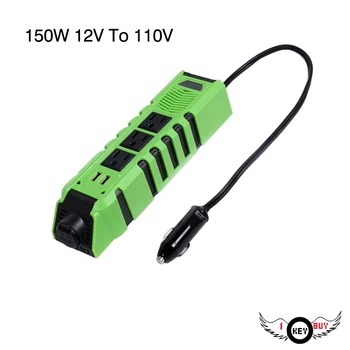

I Key Buy High Quality 1PC 150W Modified Sine Wave Car Inverter 12V To 110V With Cigarette Lighter Power Converter DC12V/AC110V