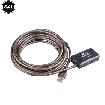 

1PCS usb2.0 data extension cable 4 Ports HUB signal amplifier for desktop laptop computer Ultrabook 10M/15M/20M