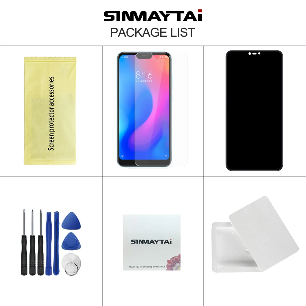 Оригинальный 6 26 ''ЖК дисплей для Xiaomi Mi 8 Lite ЖК сенсорный экран дигитайзер