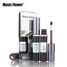 Бренд Music Flower макияж 4 цвета ультра тонкий тонированный крем для бровей пятнистый 3D глаз Коричневый гель с кисточкой инструмент длительный срок