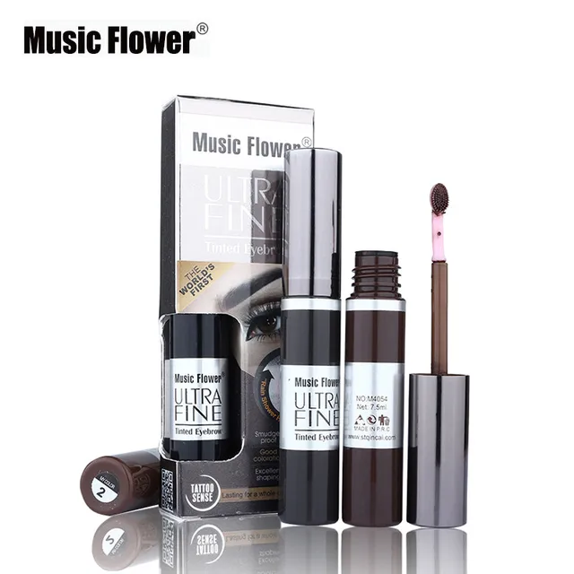 Best Price Brand Music Flower Makeup 4 Color Ultra Fine Tinted Eyebrow Cream Smudge-proof 3D Eye Brown Gel with Brush Tool Long Lasting