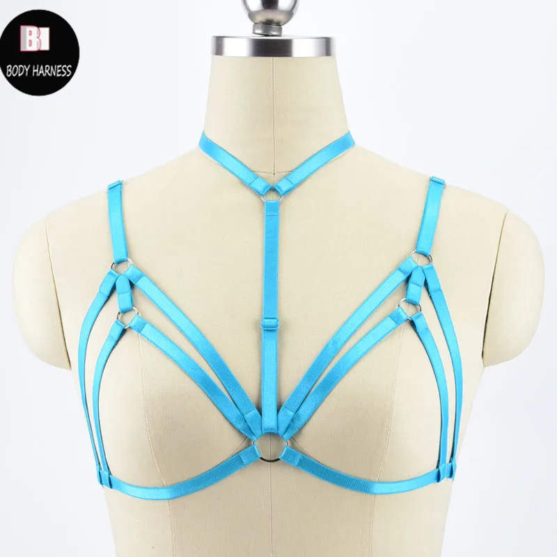 

Body Harness Adjustable Cage Bra Sexy Lingerie Gothic Top Bondage Harness Fetish Rave Wear bondage dress Elastic Bra Harness