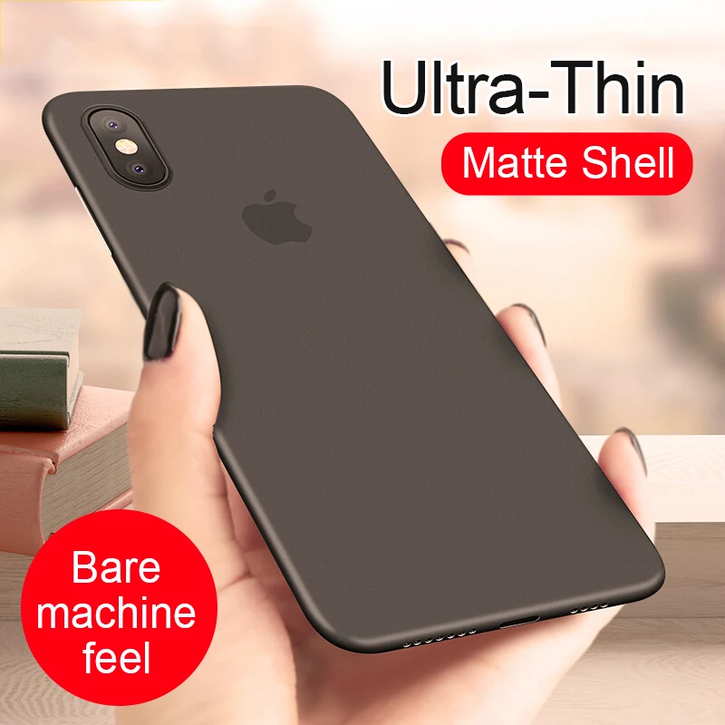 

0.26mm Ultra Thin Matte PP Case For iphone X XS Max XR Shockproof Full Cover For iphone XS Max X XR Hard PC Slim Protective Case
