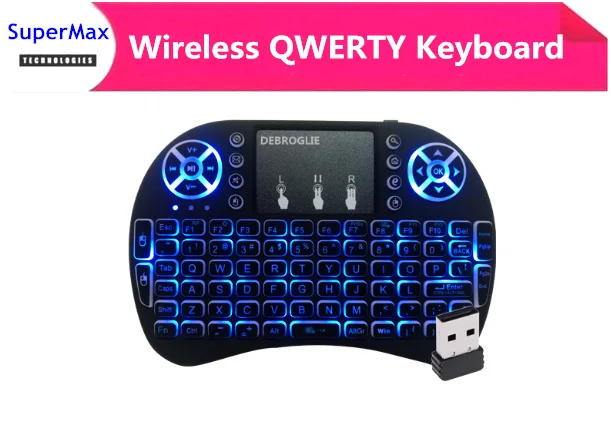 Беспроводная мини клавиатура QWERTY 2 4 ГГц с сенсорной панелью и приемником для HTPC PS3