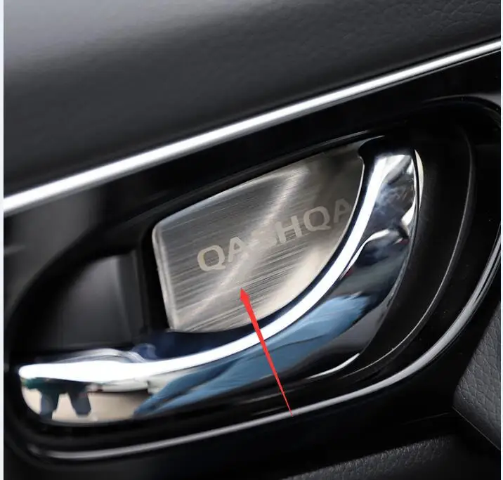 Для Nissan QASHQAI внутренняя дверная вытяжная крышка внутренняя чаша круг автомобиль-Стайлинг интерьер молдинги аксессуары часть - Название цвета: Серебристый